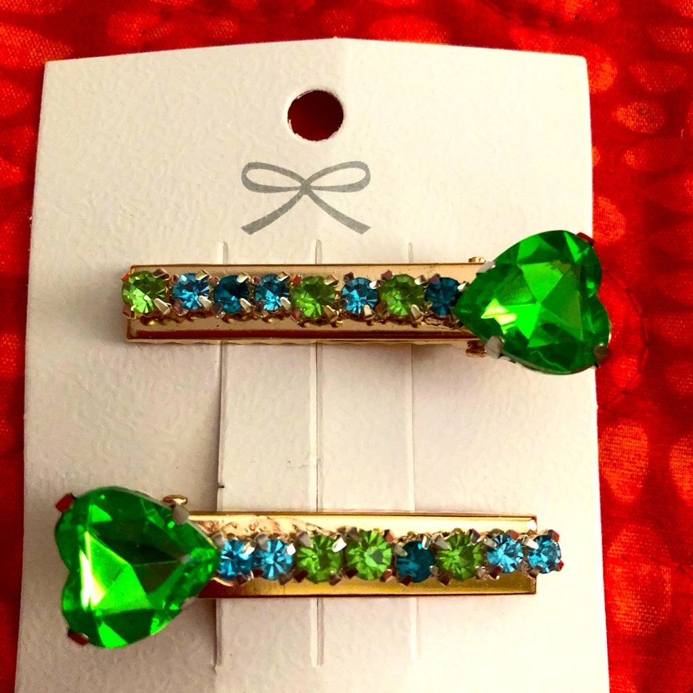 Emerald Small Hair Clips